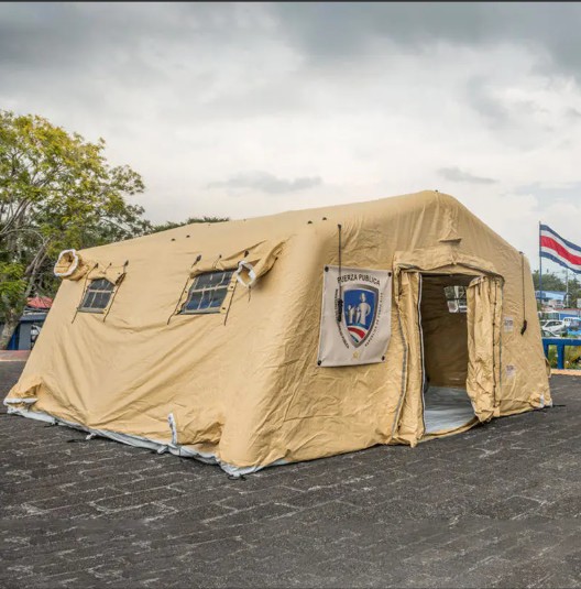 Hvad er det oppustelige telts funktioner?