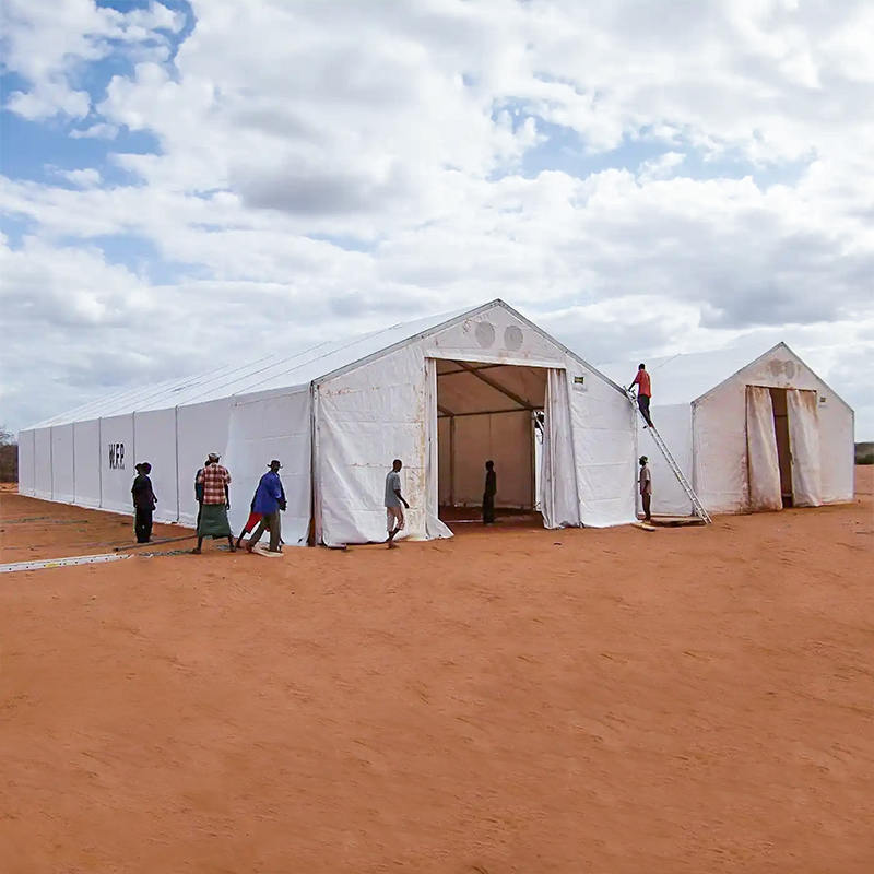 IFRC/ICRC/WFP/IOM Standard Brandhæmmende UV-resistente 10x24m Telt Mobile Storage Units (MSU)