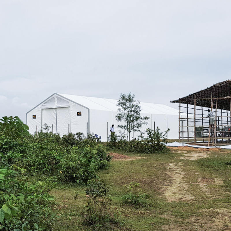 IFRC/ICRC/WFP/IOM Standard Brandhæmmende UV-resistente 10x24m Telt Mobile Storage Units (MSU)