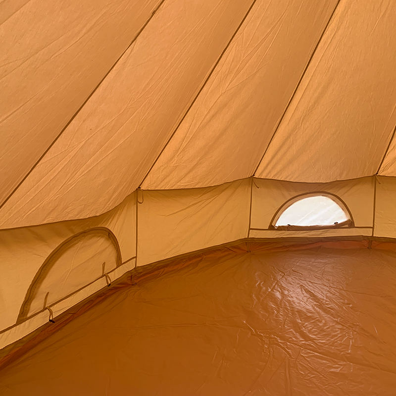 4m 4 personers lærredsklokketelt til familiecamping