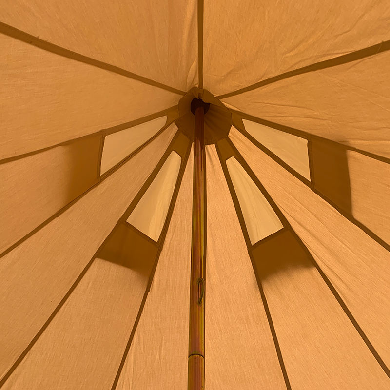 4m 4 personers lærredsklokketelt til familiecamping