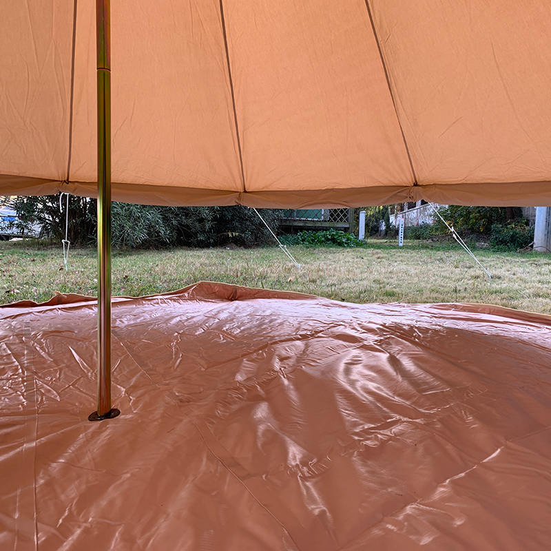 4m 4 personers lærredsklokketelt til familiecamping