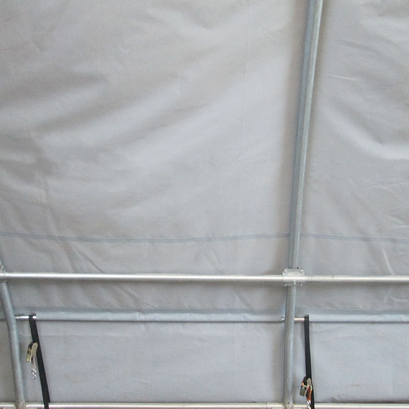 9x12m pilbuet opbevaringstelt, halvcirkelformet telthal