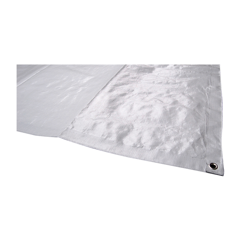 4x50m Vævet HDPE Sort plastpresenning