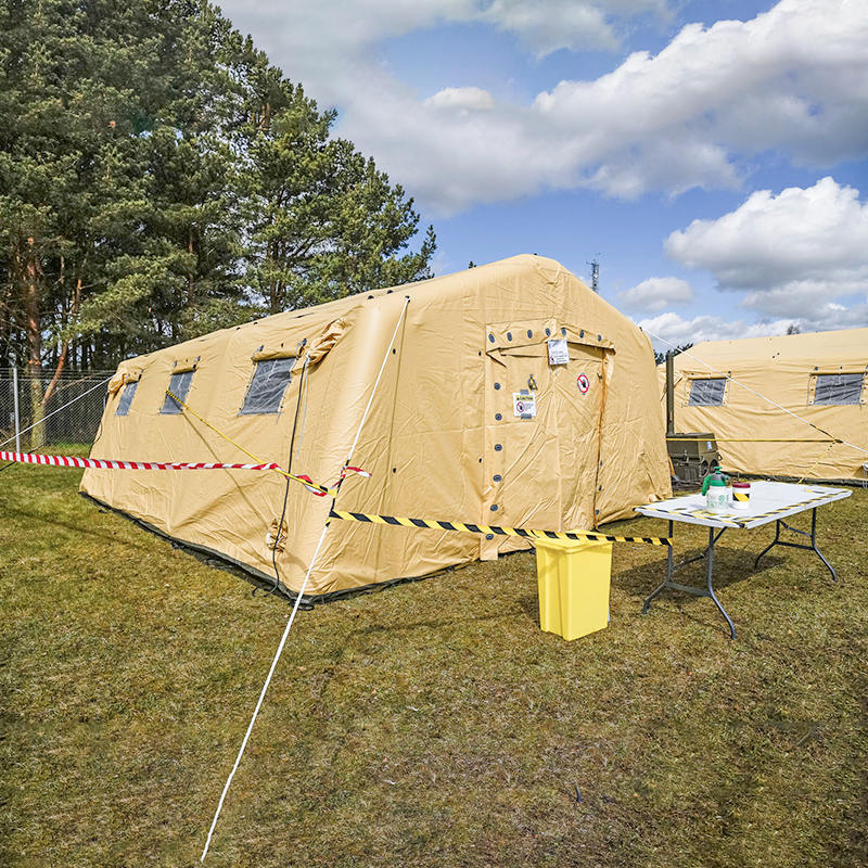 Lavtryks 5,6 x 7,55 m multifunktionelt oppusteligt oppusteligt telt med medium hurtig udfoldelse