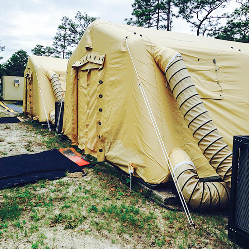 Lavtryks 5,6 x 7,55 m multifunktionelt oppusteligt oppusteligt telt med medium hurtig udfoldelse