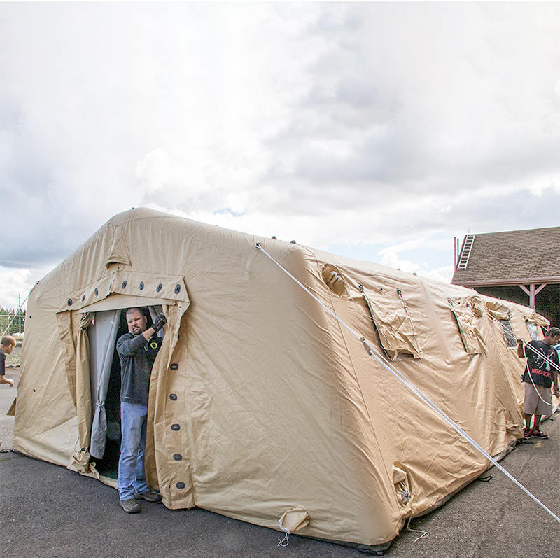 5,6 x 9,95 m multifunktionel medium hurtig udfoldelse ly lavtryks oppusteligt telt