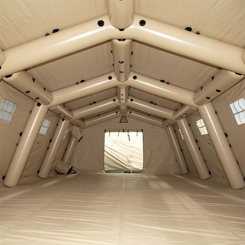 Lavtryks 5,6 x 12,35 m, stort, oppusteligt, lufttæt telt til mange formål