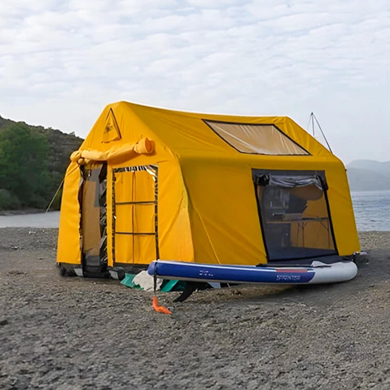 Fire-sæson Glamour Brandsikkert og antibakterielt oppusteligt campingtelt til 8-10 personer