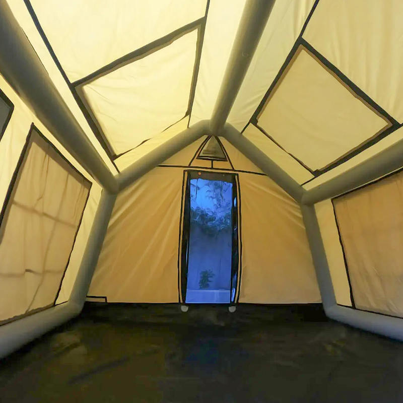 Fire-sæson Glamour Brandsikkert og antibakterielt oppusteligt campingtelt til 8-10 personer