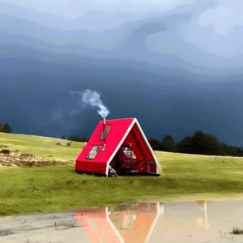 8-10 personers fire sæson vandtæt oppusteligt lufttelt til camping