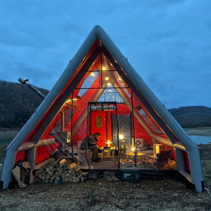 8-10 personers fire sæson vandtæt oppusteligt lufttelt til camping