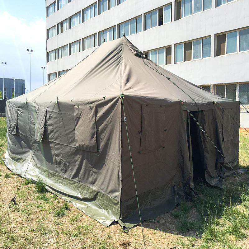 4,8x6,0m lærreds militært stangtelt og shelters